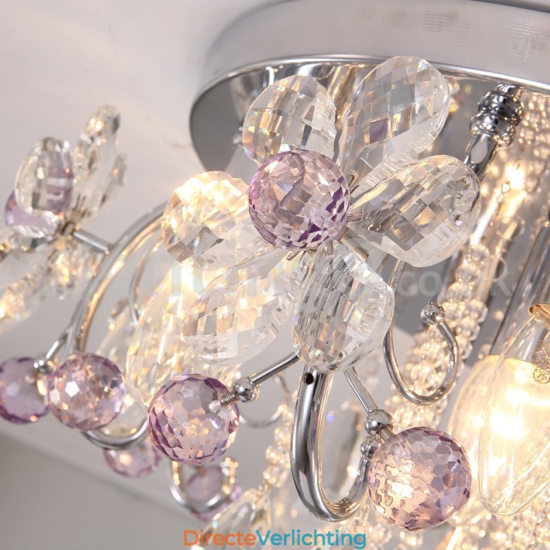 Luxe ronde plafondlampen met kristalbevestiging