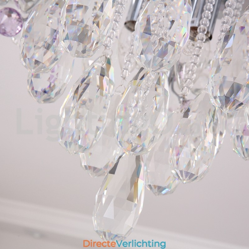 Luxe ronde plafondlampen met kristalbevestiging