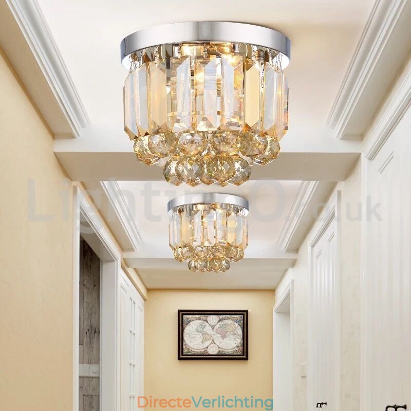 Moderne plafondlampen met kristalbevestiging