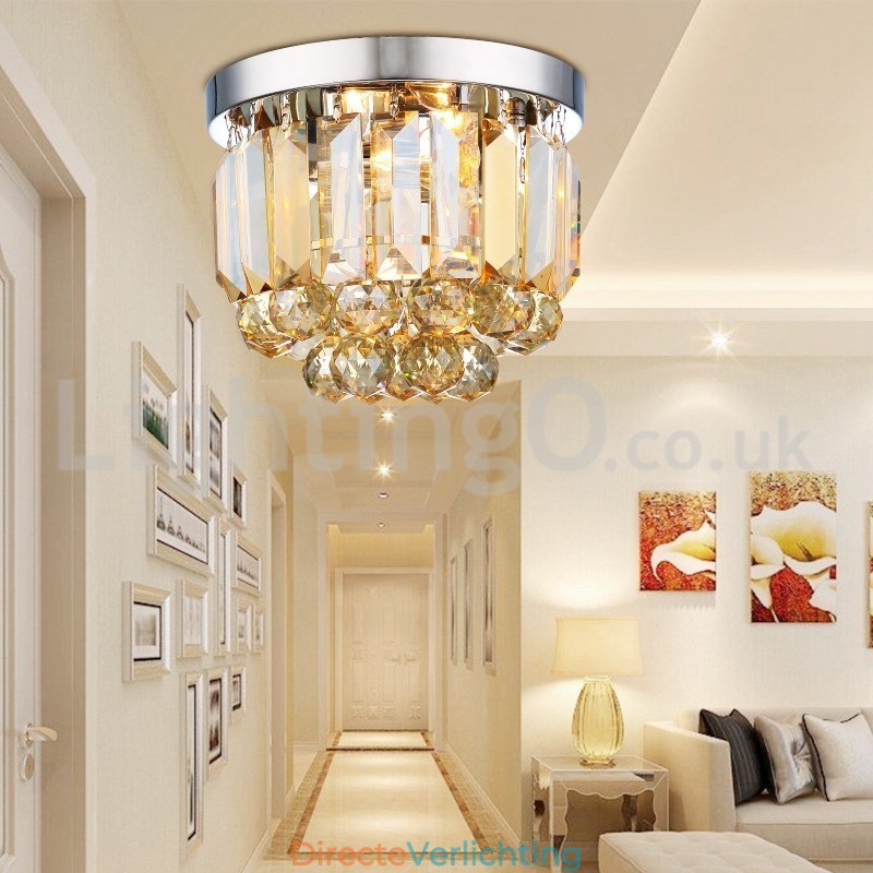 Moderne plafondlampen met kristalbevestiging