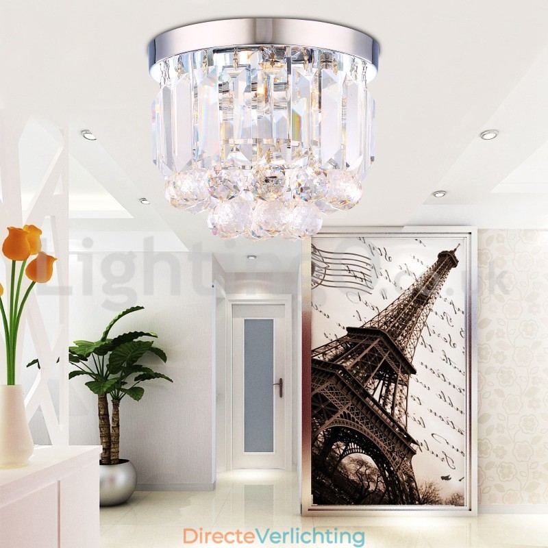 Moderne plafondlampen met kristalbevestiging