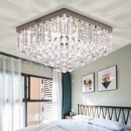 Moderne 40CM 50CM vierkante kristallen plafondlampen
