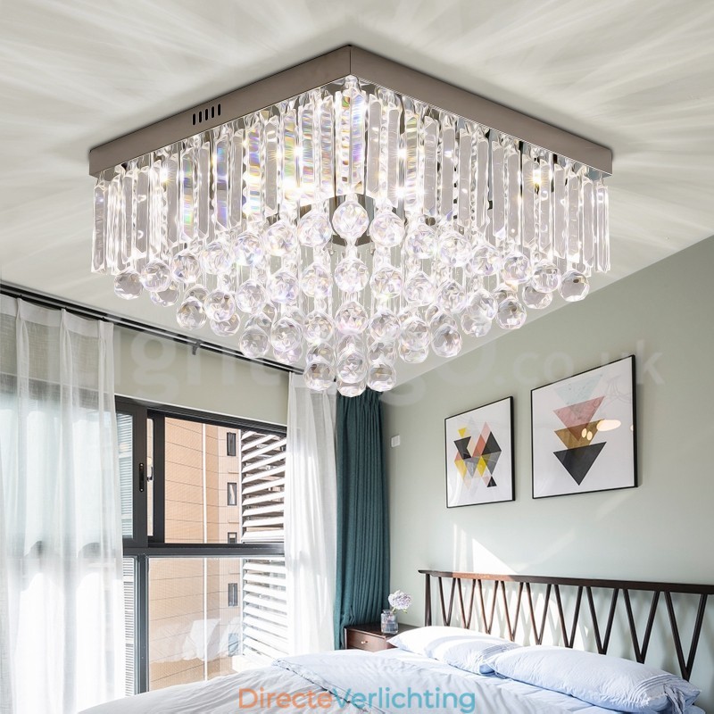 Moderne 40CM 50CM vierkante kristallen plafondlampen