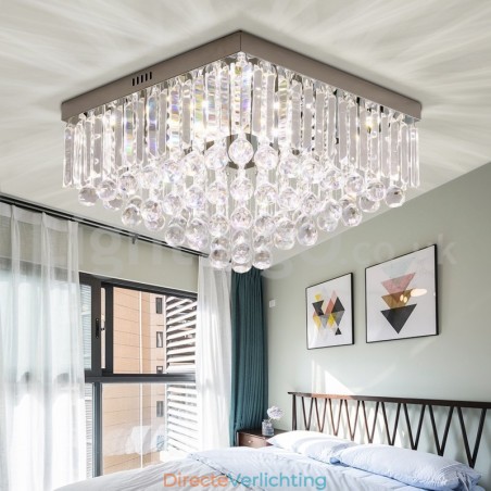 Moderne 40CM 50CM vierkante kristallen plafondlampen Moderne 40CM 50CM vierkante kristallen plafondlampen