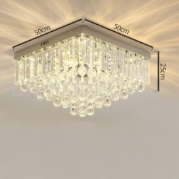 Moderne 40CM 50CM vierkante kristallen plafondlampen