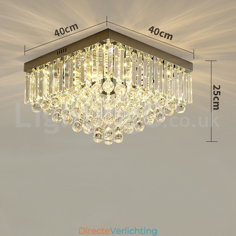 Moderne 40CM 50CM vierkante kristallen plafondlampen