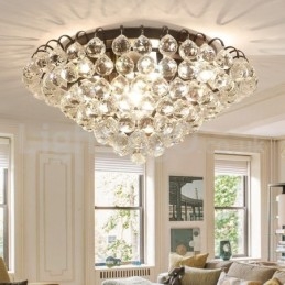 Moderne 30CM 55CM ronde plafondlampen met kristal