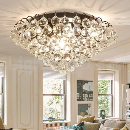 Moderne 30CM 55CM ronde plafondlampen met kristal Moderne 30CM 55CM ronde plafondlampen met kristal