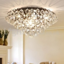 Moderne 30CM 55CM ronde plafondlampen met kristal