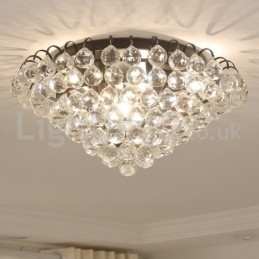 Moderne 30CM 55CM ronde plafondlampen met kristal