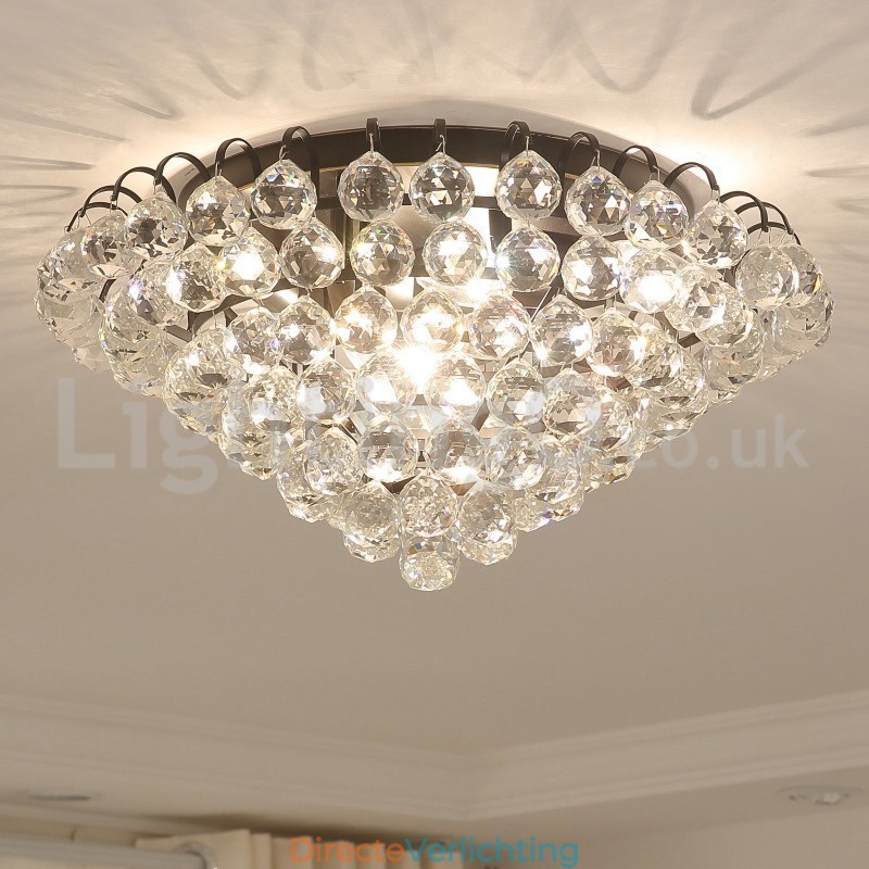Moderne 30CM 55CM ronde plafondlampen met kristal