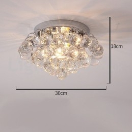 Moderne 30CM 55CM ronde plafondlampen met kristal