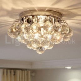 Moderne 30CM 55CM ronde plafondlampen met kristal