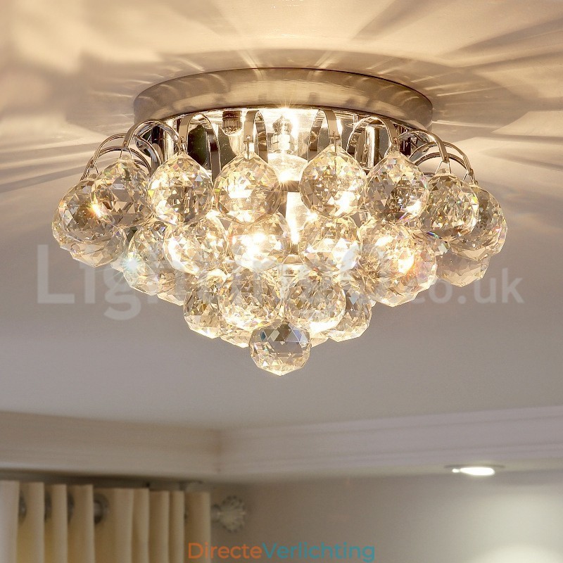 Moderne 30CM 55CM ronde plafondlampen met kristal