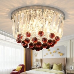 Moderne ronde plafondlampen met kristal