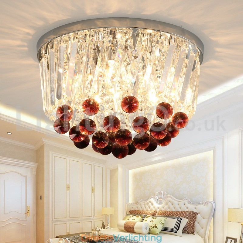 Moderne ronde plafondlampen met kristal
