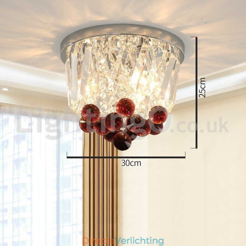 Moderne ronde plafondlampen met kristal