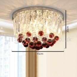 Moderne ronde plafondlampen met kristal