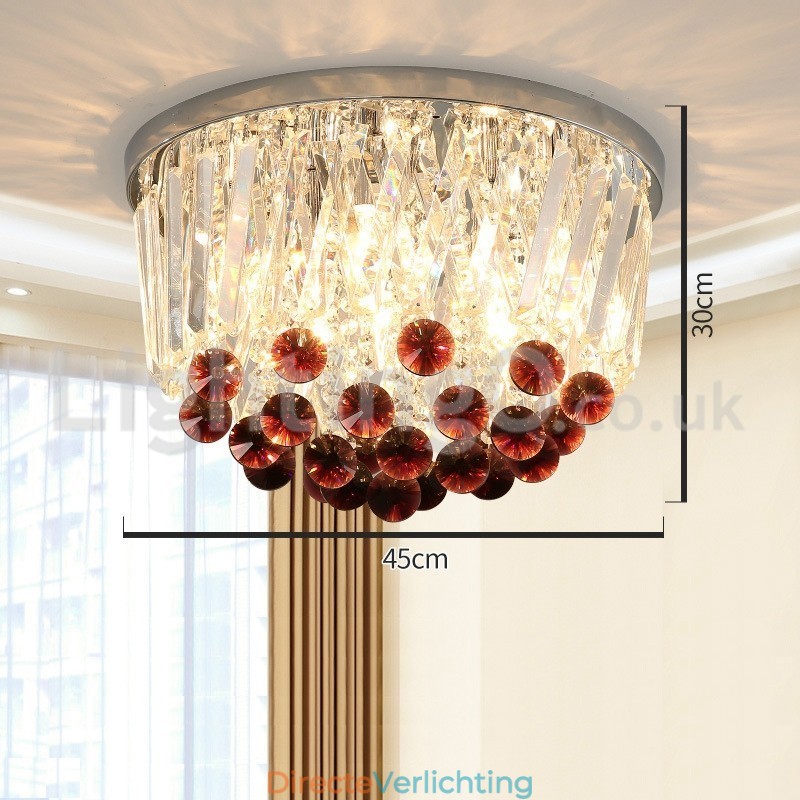 Moderne ronde plafondlampen met kristal