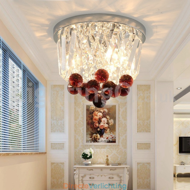 Moderne ronde plafondlampen met kristal