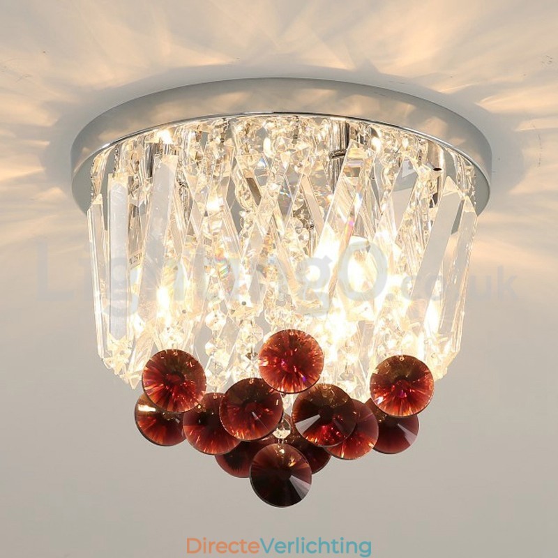 Moderne ronde plafondlampen met kristal