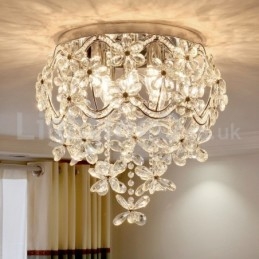 Moderne mode 48CM ronde plafondlampen met kristal