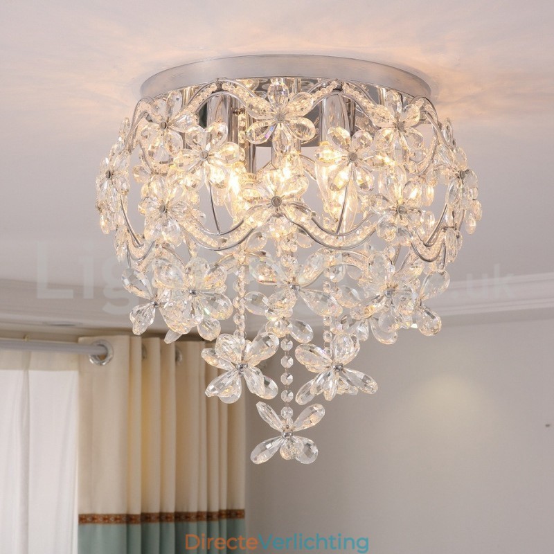 Moderne mode 48CM ronde plafondlampen met kristal