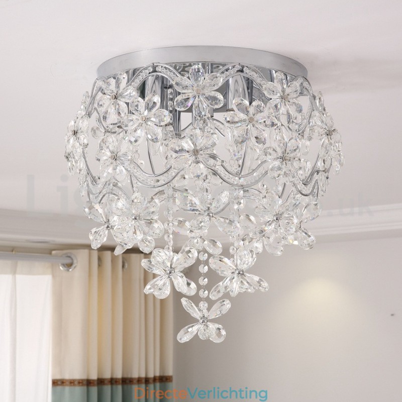 Moderne mode 48CM ronde plafondlampen met kristal