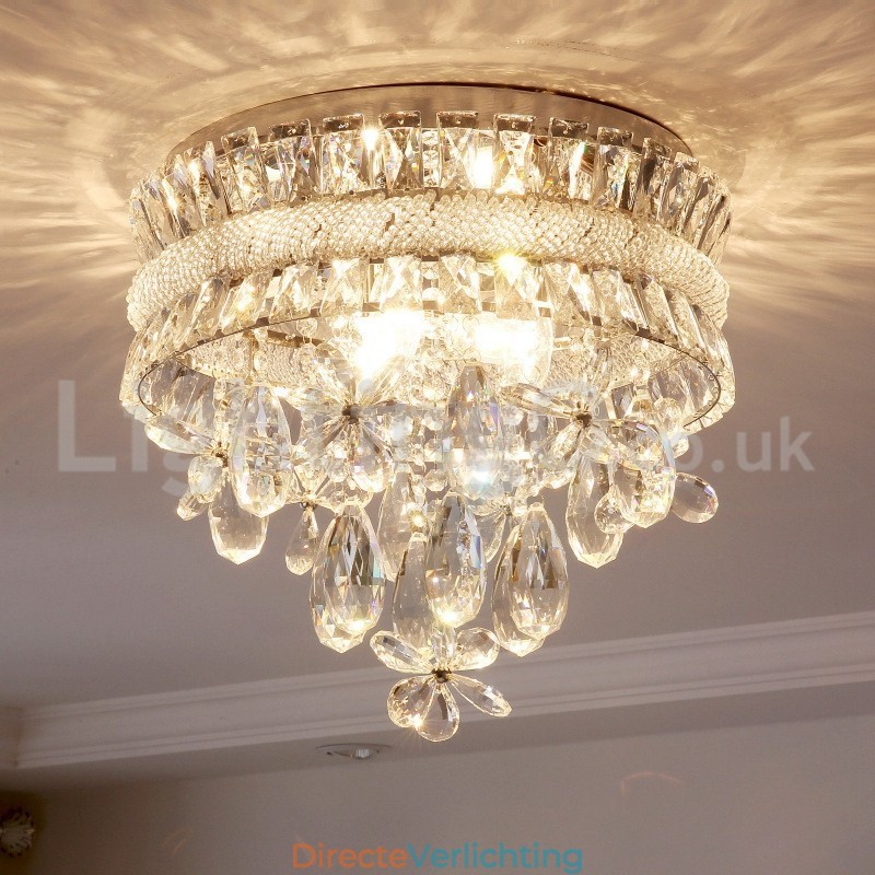 Goedkope moderne 40CM ronde plafondlampen met kristal