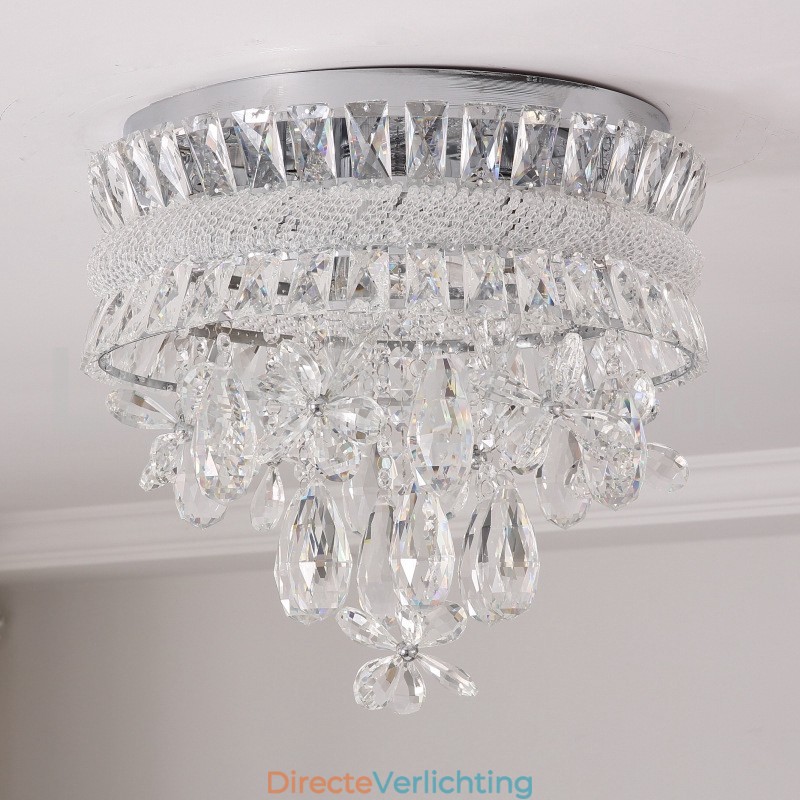 Goedkope moderne 40CM ronde plafondlampen met kristal