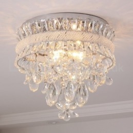 Goedkope moderne 40CM ronde plafondlampen met kristal