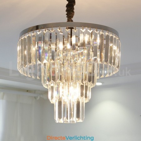 Elegante goedkope moderne 4-laags ronde kristallen hanglamp Elegante goedkope moderne 4-laags ronde kristallen hanglamp