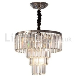 Elegante goedkope moderne 4-laags ronde kristallen hanglamp