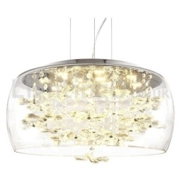 Moderne 40CM 50CM ronde heldere glazen lampenkap kristallen hanglamp
