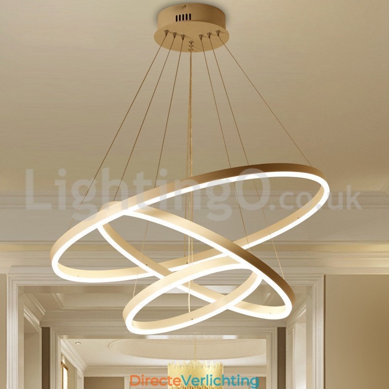 Moderne drie cirkel hanglamp met afstandsbediening