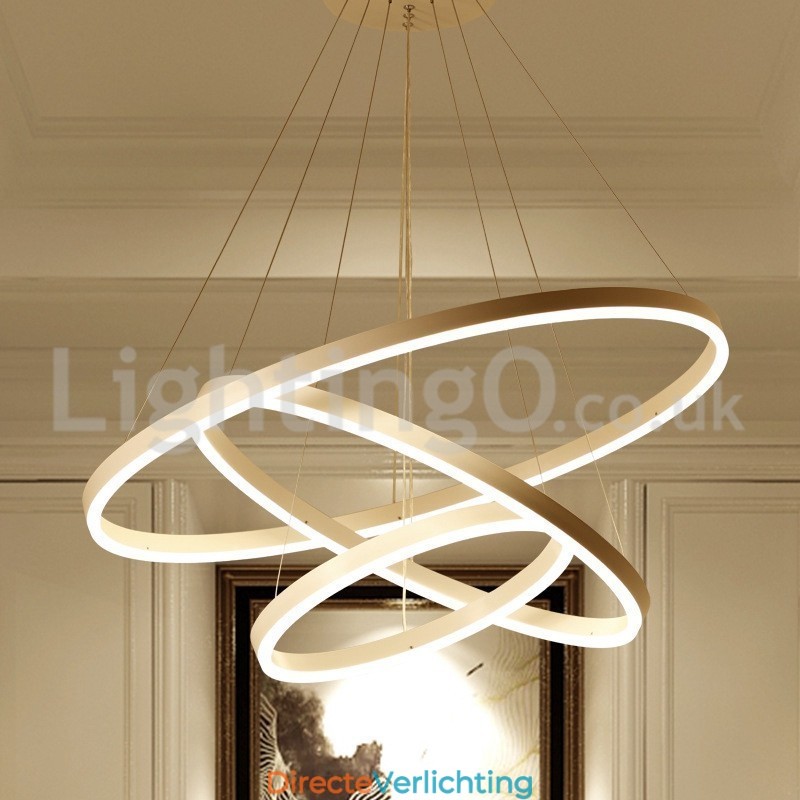 Moderne drie cirkel hanglamp met afstandsbediening