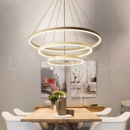 Moderne drie cirkel hanglamp met afstandsbediening