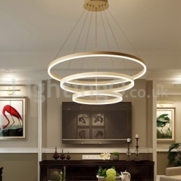 Moderne drie cirkel hanglamp met afstandsbediening