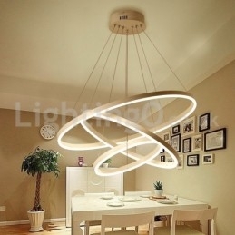 Moderne drie cirkel hanglamp met afstandsbediening