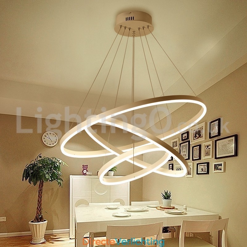 Moderne drie cirkel hanglamp met afstandsbediening