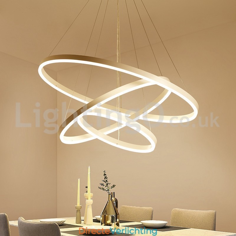 Moderne drie cirkel hanglamp met afstandsbediening