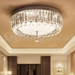 Moderne ronde plafondlampen met kristalbevestiging