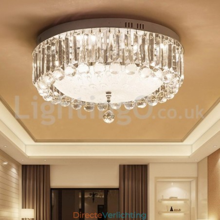 Moderne ronde plafondlampen met kristalbevestiging Moderne ronde plafondlampen met kristalbevestiging