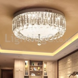 Moderne ronde plafondlampen met kristalbevestiging