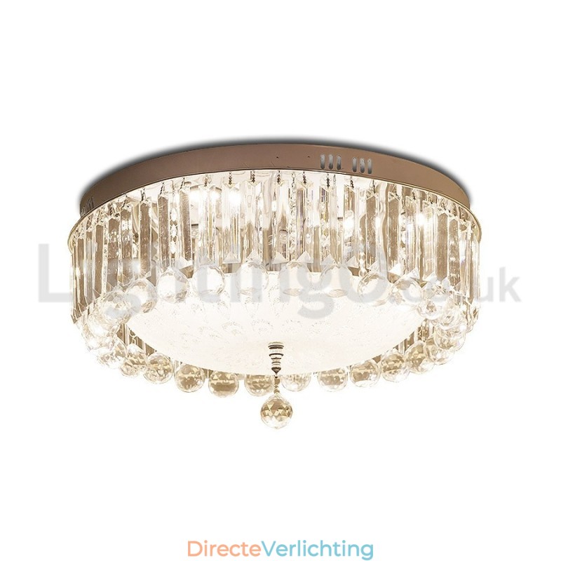 Moderne ronde plafondlampen met kristalbevestiging