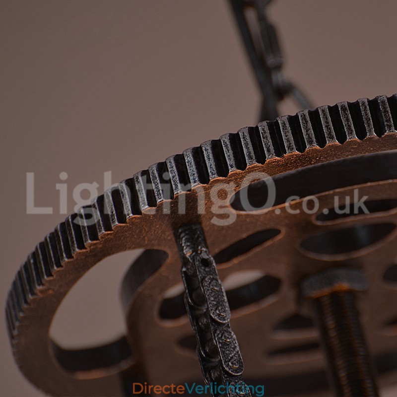 Retro Iron Gear Hanglamp Café