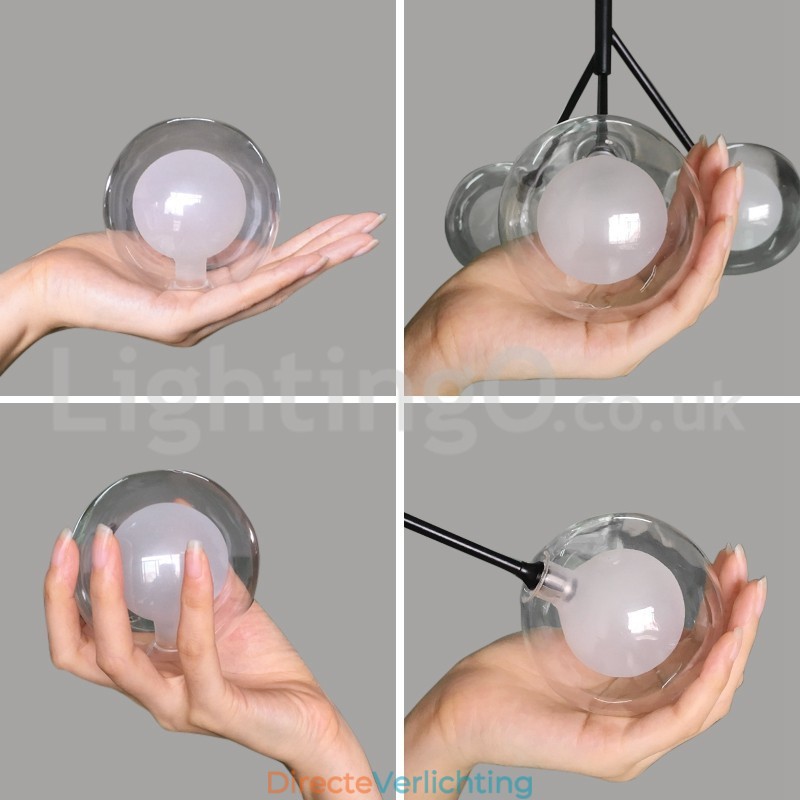 Nordic Style Magic Bean Kroonluchter Kleine Heldere Transparante Glazen Bubbelbol Kroonluchter