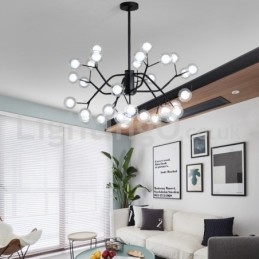 Nordic Style Magic Bean Kroonluchter Kleine Heldere Transparante Glazen Bubbelbol Kroonluchter