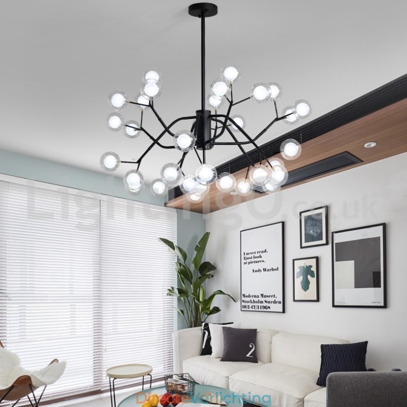Nordic Style Magic Bean Kroonluchter Kleine Heldere Transparante Glazen Bubbelbol Kroonluchter