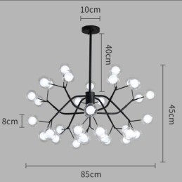Nordic Style Magic Bean Kroonluchter Kleine Heldere Transparante Glazen Bubbelbol Kroonluchter
